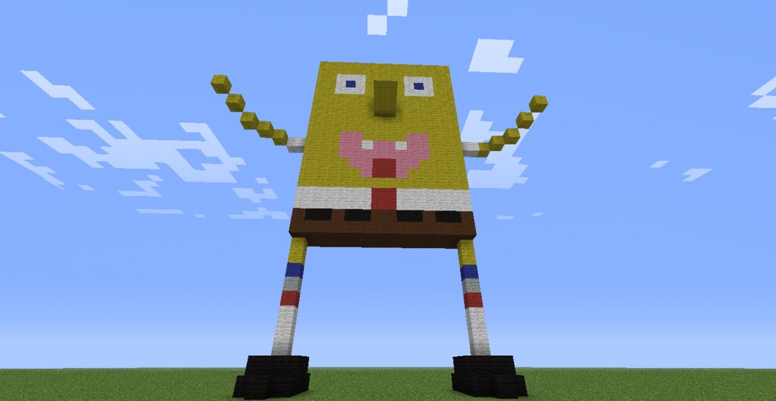 SpongeBob statue in Minecraft Classic by SpongeBobSonic10 on DeviantArt